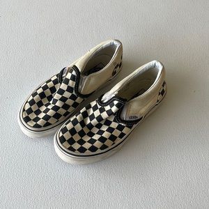 Kids slip on checkerboard vans
